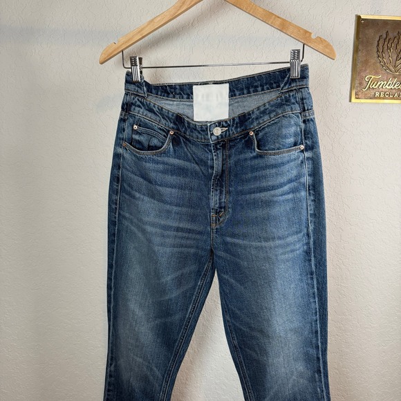 MOTHER The Dazzler Shift Crop Jeans Mid Wash Sin And Suffer Size 29 - Picture 12 of 13